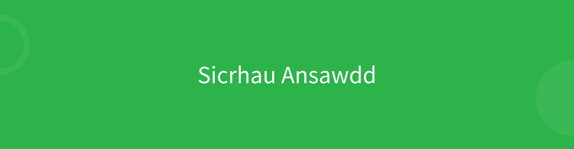 Quality Assurance Header Welsh